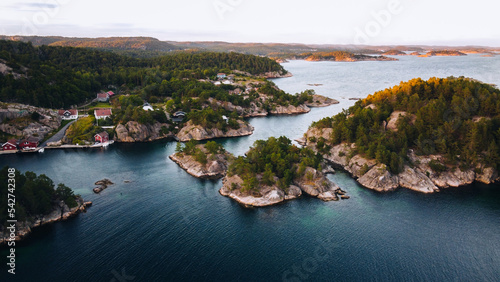Norwegen Fjord Luftaufnahme photo