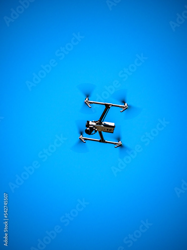 Dji Inspire 2 drone in the blue sky of Stockholm, Sweden