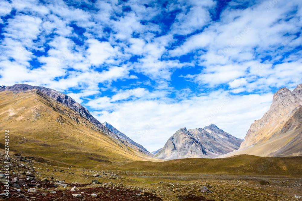 Colorful mountains of spiti valley during Pin Bhaba trek in Himachal Pradesh