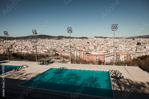 Canvas Print Olympic Swimming pool Barcelona