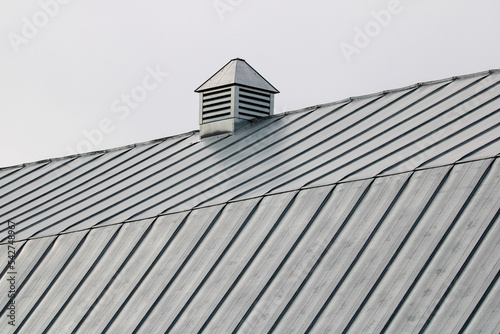 A Corrugated Metal Roof on a Barn