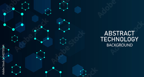 abstract technology design on gradient blue background