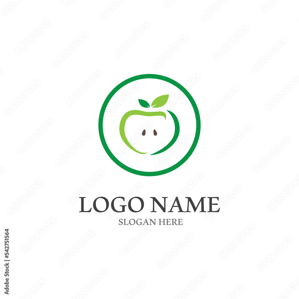 Fototapeta premium Apple vector illustration design