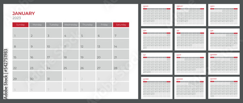 Calendar 2023 for desk