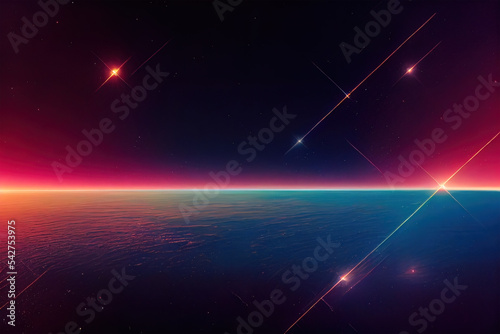 Space horizon fantasy background photo