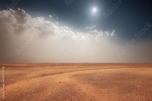 Fotografering Large sand storm formed over desert dune natural disaster
