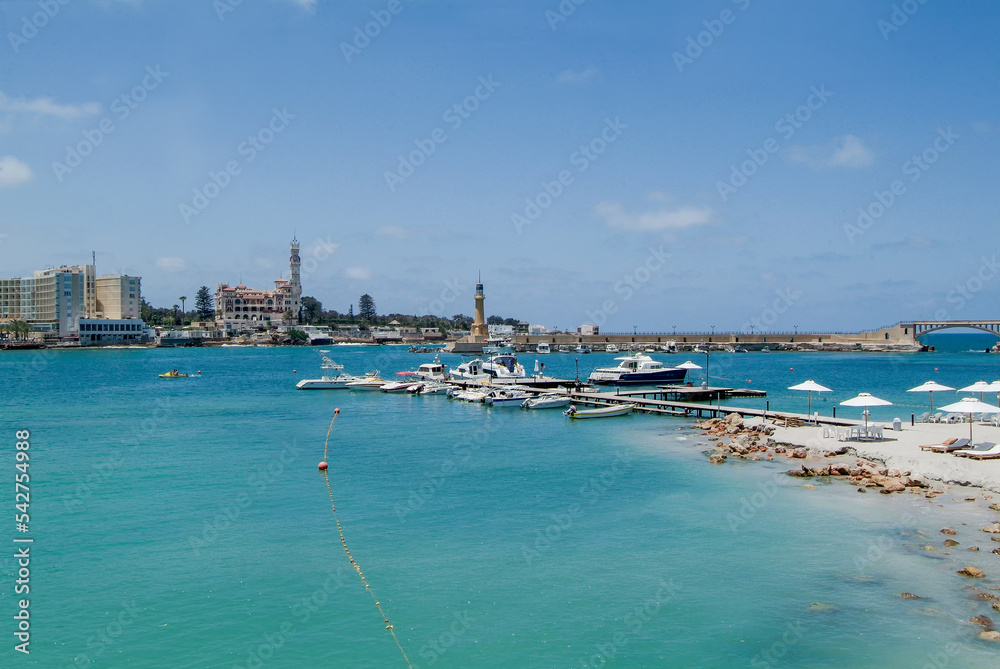 A magnificent bay for swimming and relaxing in the suburbs of Alexandria. and nearby was the palace of Mybarak