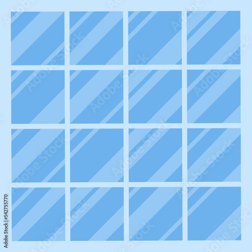 square glass window element vector illustration