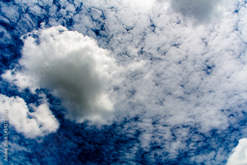 white clouds in the blue sky