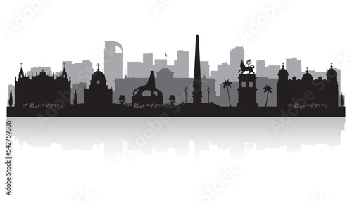 Addis Ababa Ethiopia city skyline silhouette