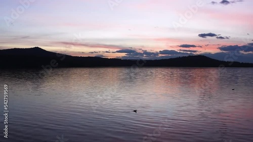 Sunset at the lake, Viverone, Biella, Piemonte, Italy