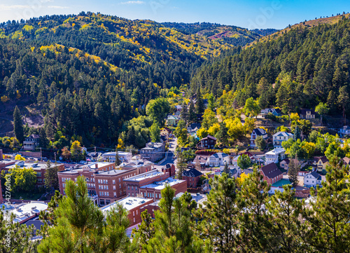 Elevated View of Downtown From Mt. Moriah, Deadwood, South Dakota, USA photo