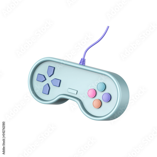 gaming console video game controller isolated 3D rendering Icon