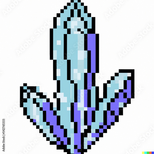 crystal emerald gem pixel art  photo