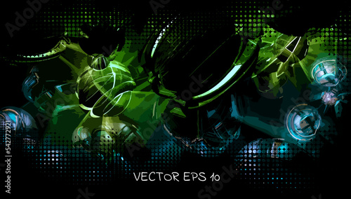 Elegant layout for business presentation with technology and science background, vector illustartion