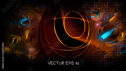 Elegant layout for business presentation with technology and science background, vector illustartion