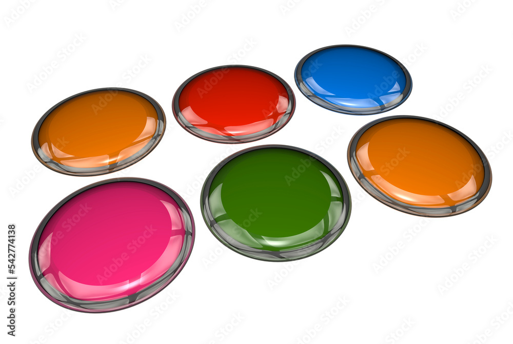 Colorful 3D Buttons Colorful 3D Buttons
