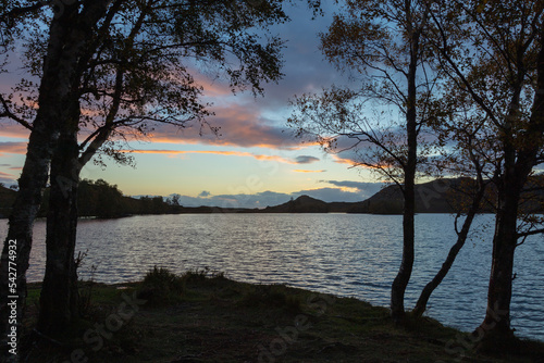 Loch Tarff, Scotland. Evening, sundown view. Autumn  Landscape. © coxy58
