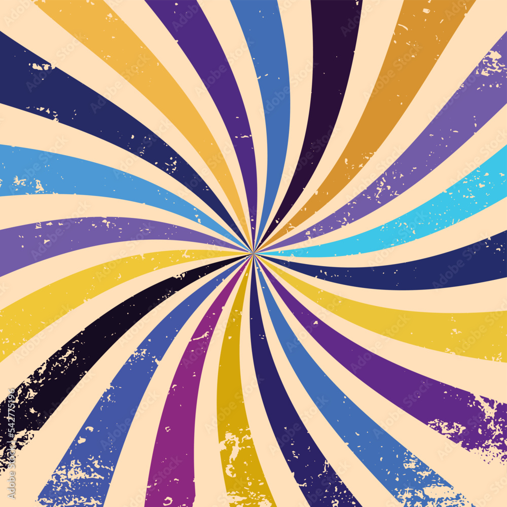 groovy retro background pattern in color palette of blue pink and ...