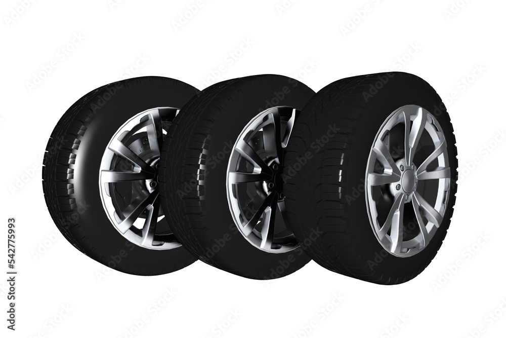 Three Tires Illustration PNG