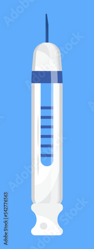 Diabetic Insulin Syringe icon vector. Diagnosis hyperglycemia concept vector. Measurement of sugar level. Insulin pen illustration.