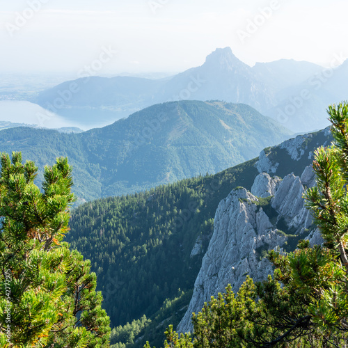 Blick vom Europakreuz auf den Traunsee photo