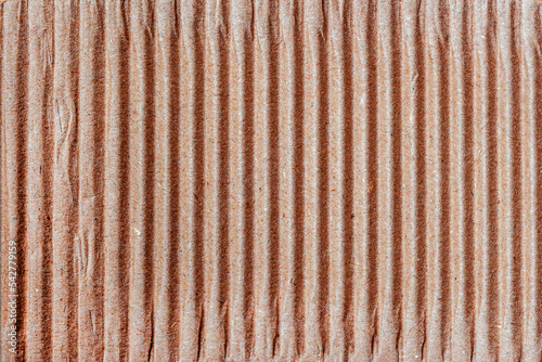 Corrugated old craft paper, texture. Vintage background