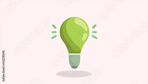 ecology green bulb energy animation