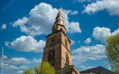 Canvas Print Church of Our Saviour in Copenhagen, Denmark.