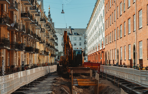 Road reconstruction in the old town.