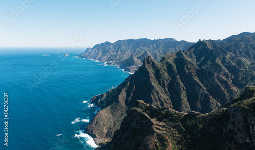 Landscape with north coast Anaga at sunrise in Tenerife  Canary Islands  Spain