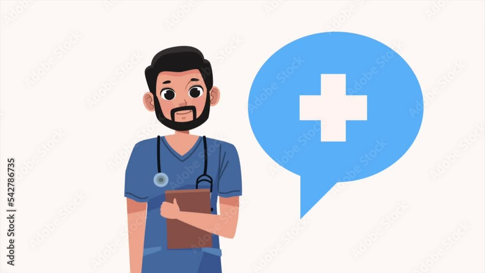 male paramedic doctor worker animation male paramedic doctor worker animation