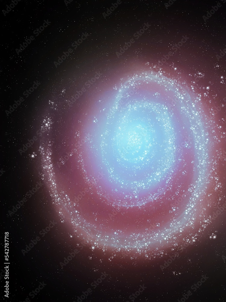 Beautiful spiral galaxy with millions of stars. Glowing galaxy in the outer space. Beautiful spiral galaxy with millions of stars. Glowing galaxy in the outer space.