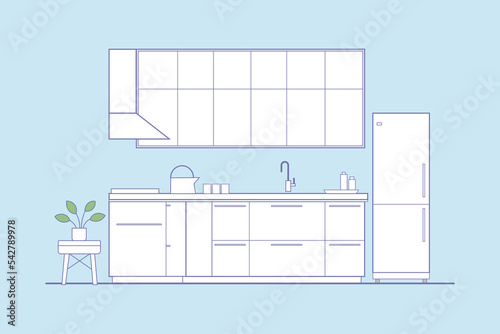 kitchen set design for room decoration with a minimalist and versatile concept