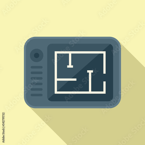 Tablet redesign icon flat vector. Web page. People studio