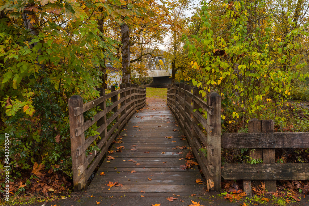 Fall Colors Beyond Larwood Covered Bridge in Linn County, Oregon Fall Colors Beyond Larwood Covered Bridge in Linn County, Oregon