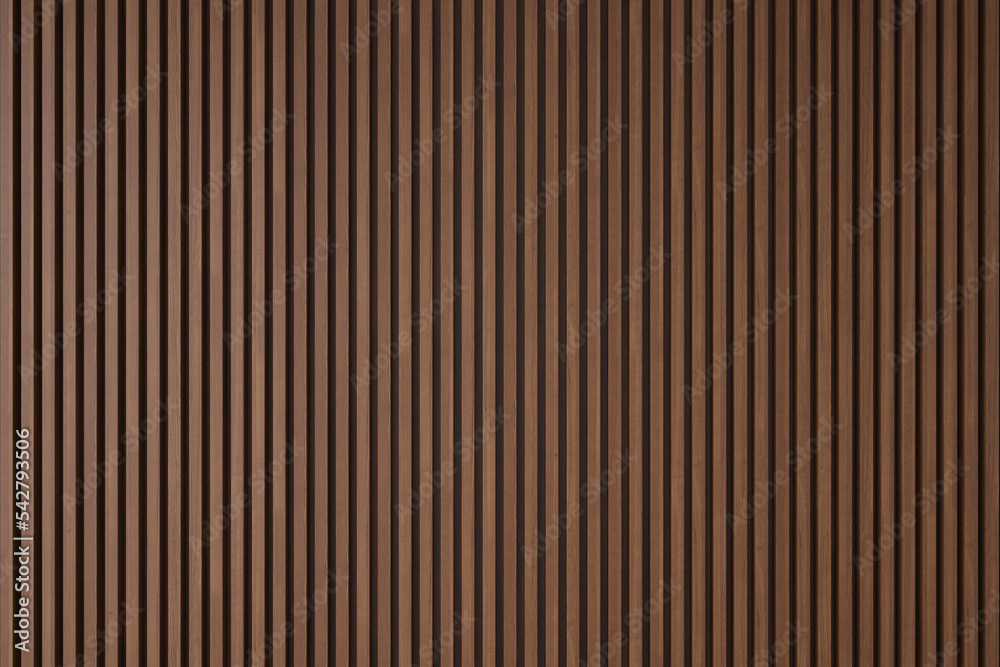 Vertical wooden slats texture for interior decoration, Texture wallpaper background, backdrop Texture for Architectural 3D rendering. - obrazy, fototapety, plakaty 