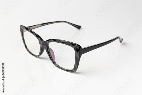 a beautiful pair of eye glasses isolated in white background