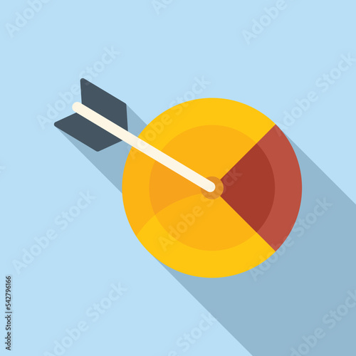 Target market icon flat vector. Customer chart. Sale pie