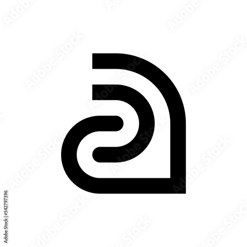 Letter AD creative monogram logo template