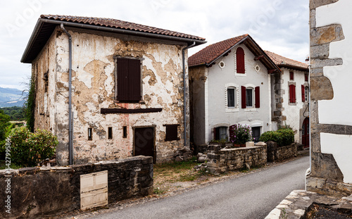 The main road of Ostabat - Asme in the basque - France country photo