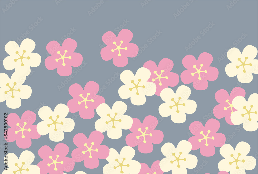 花が敷き詰められた背景イラスト 花が敷き詰められた背景イラスト