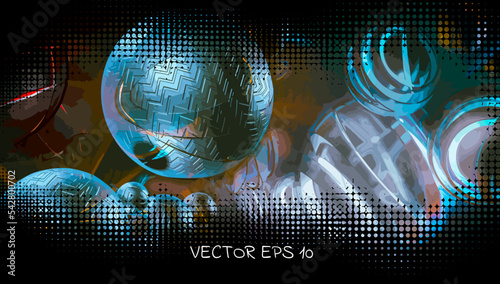 Elegant layout for business presentation with technology and science background, vector illustartion