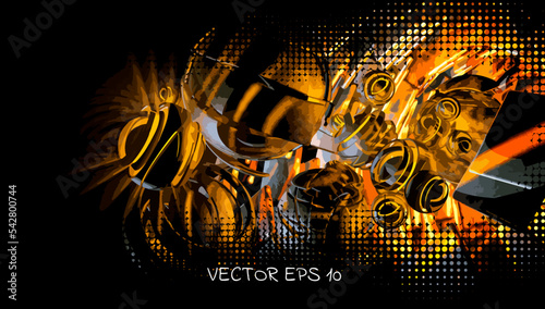 Elegant layout for business presentation with technology and science background, vector illustartion