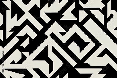 Seamless geometric letters pattern simple shape pattern for fashion abstract geometric symbol. Black background color. Trendy letter design for fashion and interior textiles. Summer classy pattern.