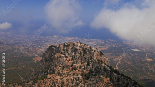 Buffavento Castle with sea view in Kyrenia, North Cyprus photo