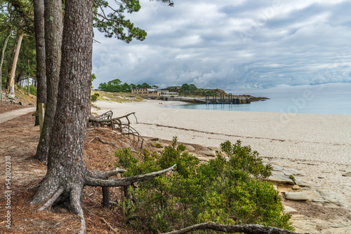 Beautiful beach of Rodas  in the Cies Islands in Galicia  Spain.