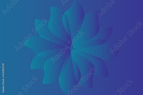Ombre gradient against wavy flower creative art background.