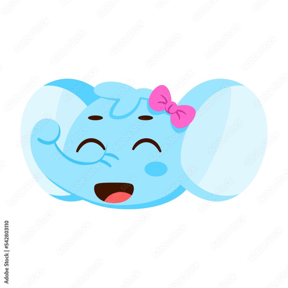 Isolated cute elephant avatar character Vector Isolated cute elephant avatar character Vector