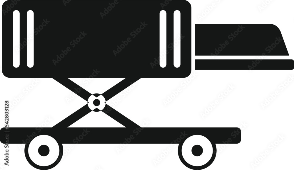 Ground truck icon simple vector. Support airport. Cargo bus